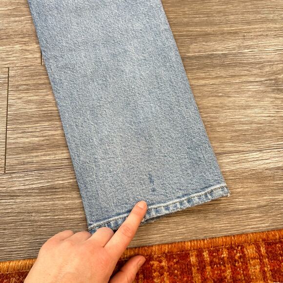 Anine Bing High Waisted Light-Wash Denim Straight Leg Jeans (Sz 27) - Picture 6 of 12